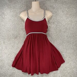 Entro Size S Babydoll Y2K Cami Tank Top Rope Accent Straps Long‎